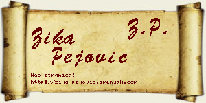 Žika Pejović vizit kartica